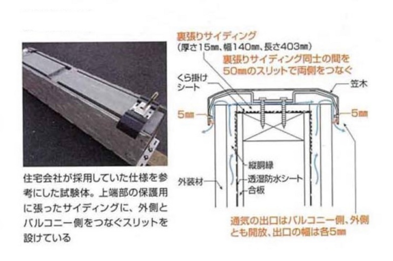 住宅診断 広島 瑕疵事象001「パラペット部分の通気」