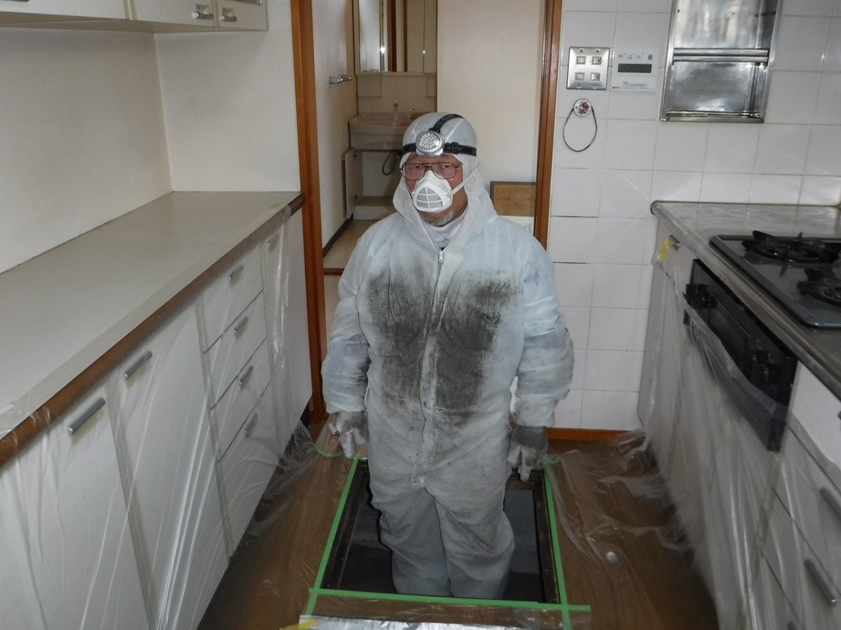 住宅診断 広島「床下詳細診断の為の準備」