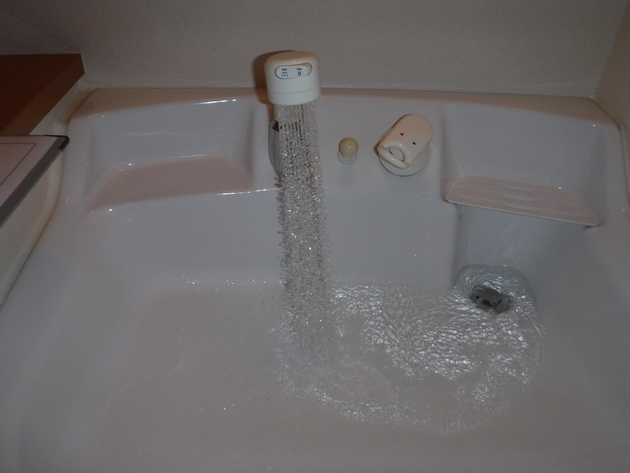 2階洗面ユニットの給水量に問題無し