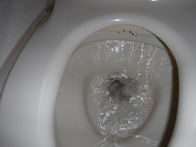 2階トイレ排水に問題無し