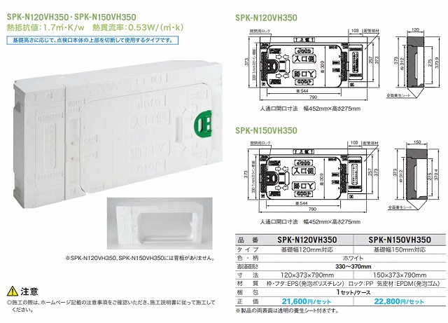 既製品の基礎断熱フタは断熱性能足らずになる？