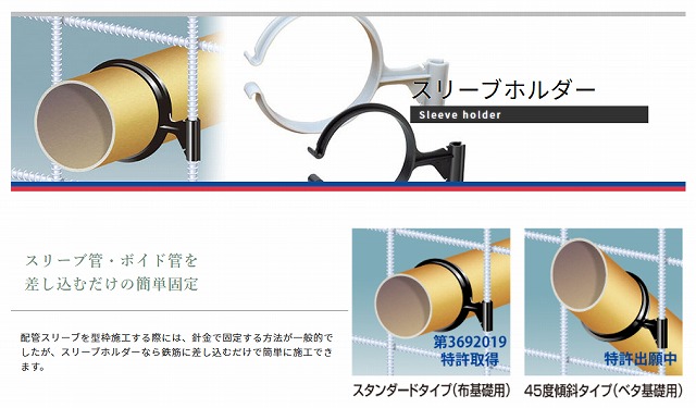 成型品を使用した基礎立上りスリーブ管設置方法として!