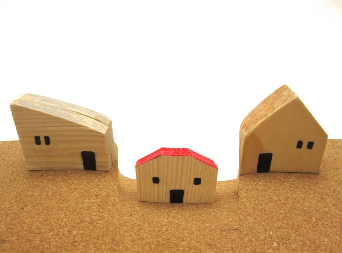 不同沈下による建物への影響として