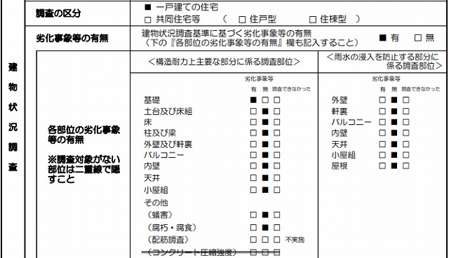 建物状況調査報告書は買主にとって情報不足！