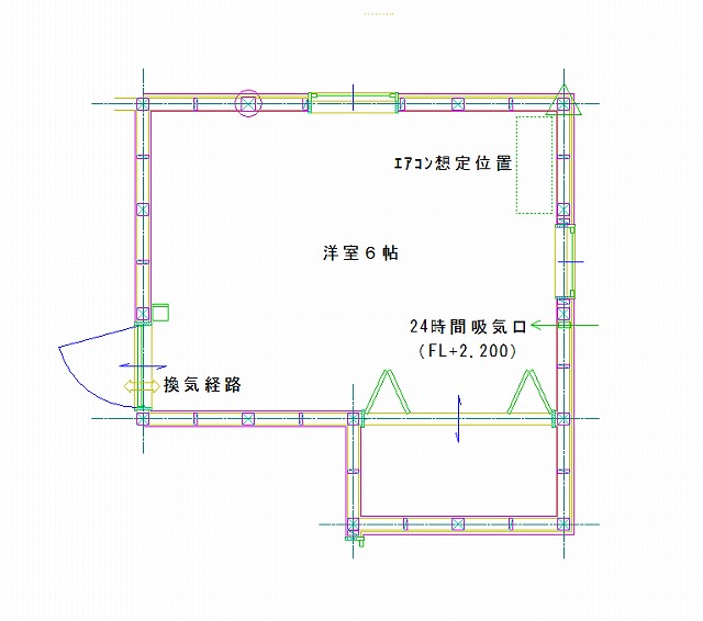24時間換気の吸気口位置には要注意ですよ!